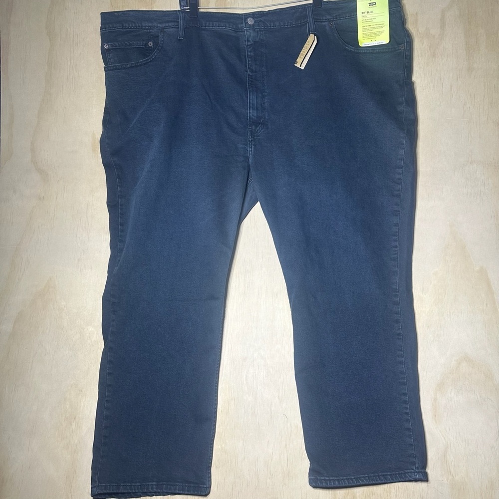Levis 511 Jeans Slim Stretch Flex‎ Eco Performance 58X 30 Black NWT